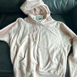 pink champion hoodie